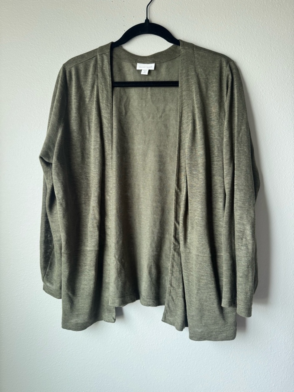 J Jill Love Linen Open-Front Women's Cardigan Sweater